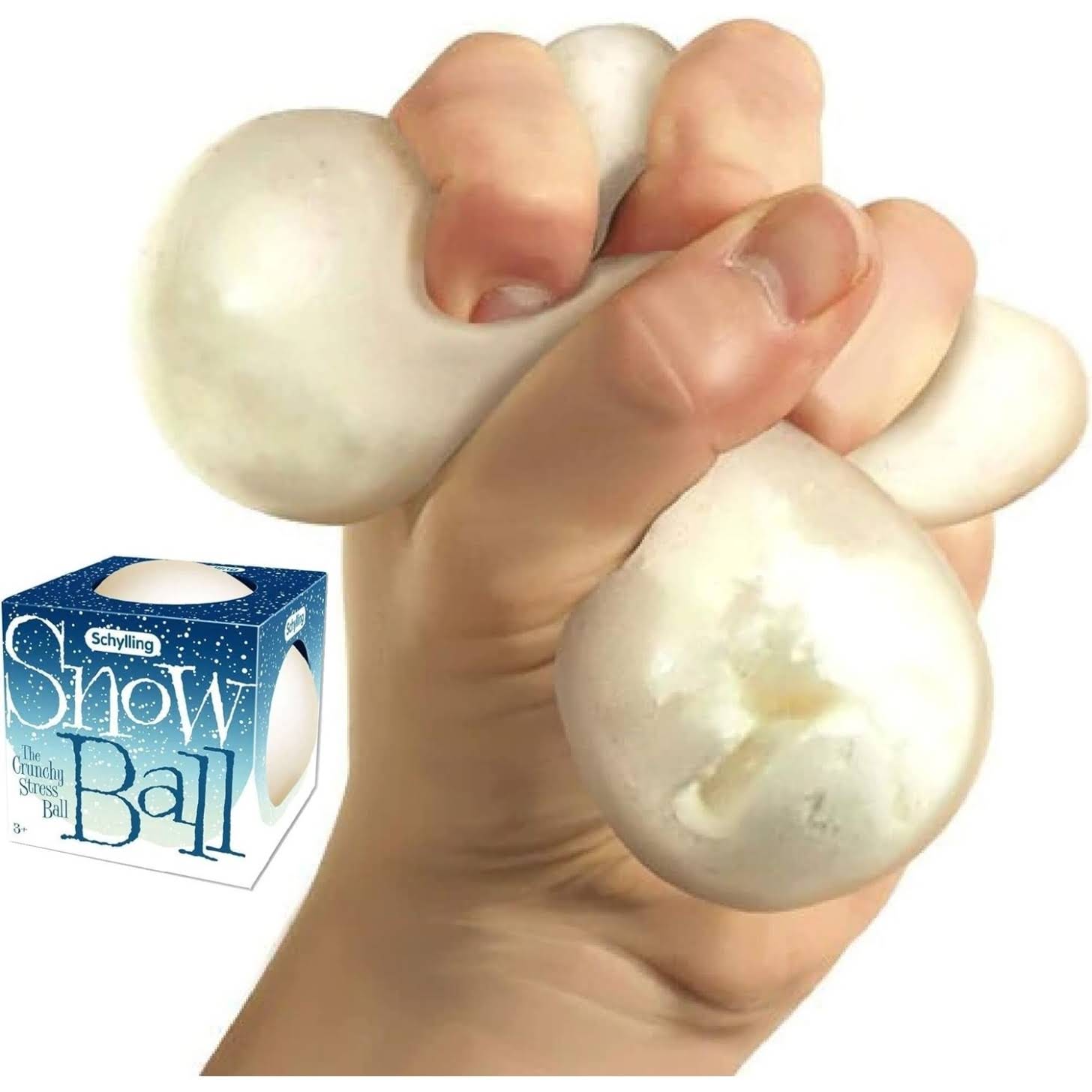 NeeDoh Snow Ball Stress Balls – Crunchy &amp; Squishy – 2 Pack