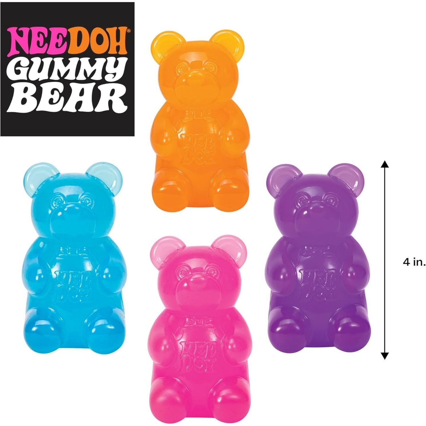 NeeDoh Gummy Bear – Jelly Sensory Toy – 3.5"