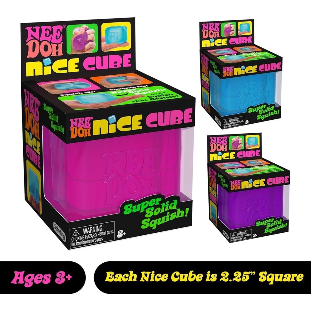 NeeDoh Nice Cube – Solid Squish – 2.25" Cube