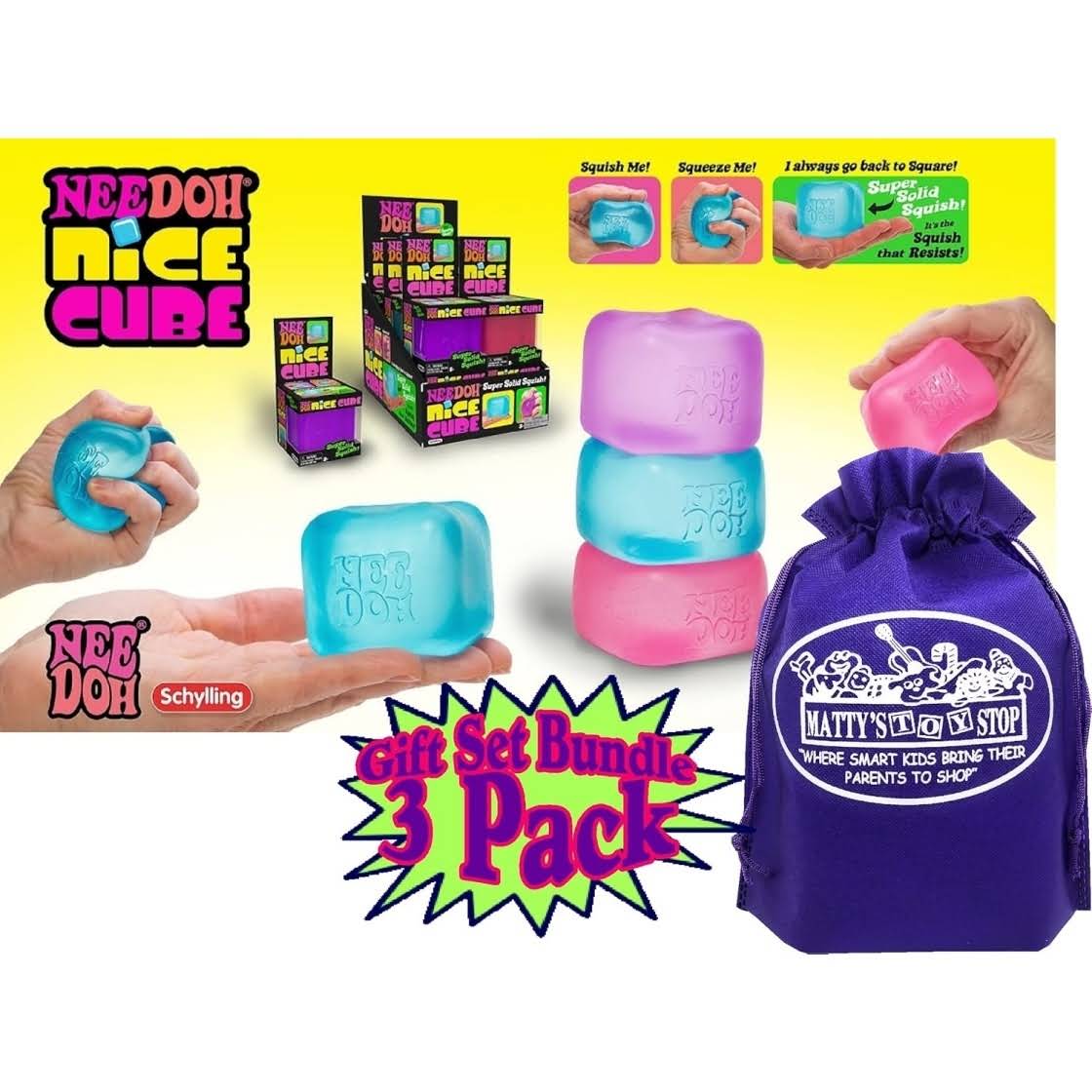 NEEDOH Nice Cube （ナイスキューブ）3個セット Nice Cube Translucent NeeDoh – 3 Pack (Purple/Pink/Blue